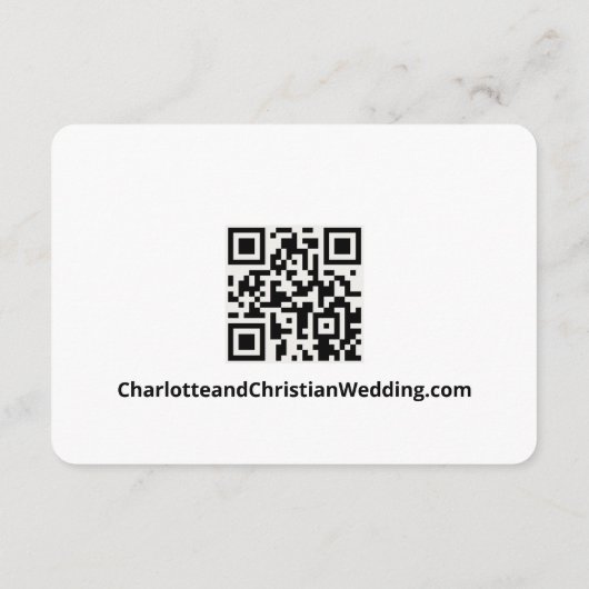 Niets Fancy Gewoon Liefde Eenvoudige QR Code Informatiekaartje (Achterkant)