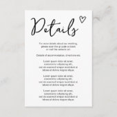 Niets Fancy Gewoon Liefde Eenvoudige QR Code Informatiekaartje (Voorkant)