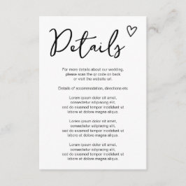 Niets Fancy Gewoon Liefde Eenvoudige QR Code Informatiekaartje