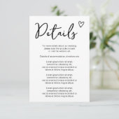 Niets Fancy Gewoon Liefde Eenvoudige QR Code Informatiekaartje (Staand voorkant)