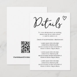 Niets Fancy Gewoon Liefde Eenvoudige QR Code Informatiekaartje