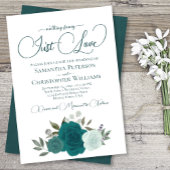 Niets Fancy gewoon Liefde Elegant Blauwgroen Rozen Kaart