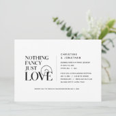 Niets Fancy, gewoon liefde, elegant zwart, opkomst Kaart (Staand voorkant)