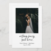 Niets Fancy, gewoon Liefde Elopement Aankondiging (Voorkant / Achterkant)