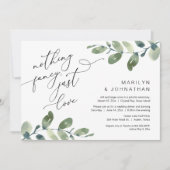 Niets Fancy, gewoon liefde Elopement Diner groen Kaart (Voorkant)