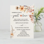 Niets Fancy Gewoon Liefde Elopement Herfst Wildblo Kaart (Staand voorkant)