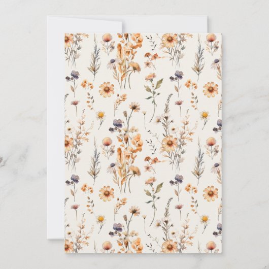 Niets Fancy Gewoon Liefde Elopement Herfst Wildblo Kaart (Achterkant)