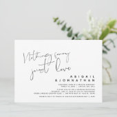 Niets fancy, gewoon liefde, 'elopement' kaart (Staand voorkant)