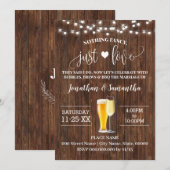 Niets Fancy gewoon Liefde Elopement Western uitnod Save The Date (Voorkant / Achterkant)