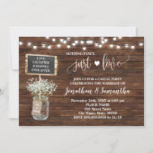 Niets Fancy gewoon Liefde Elopement Western uitnod Save The Date (Voorkant)