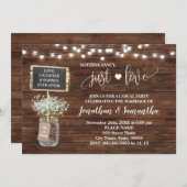 Niets Fancy gewoon Liefde Elopement Western uitnod Save The Date (Voorkant / Achterkant)