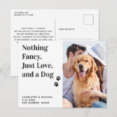 Niets Fancy gewoon liefde en een hondenweddenschap Aankondigingskaart (Voorkant / Achterkant)
