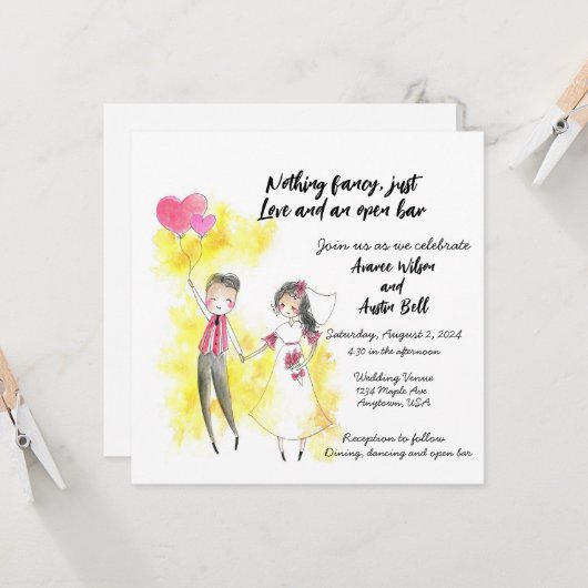 Niets fancy gewoon Liefde en een open bar (Voorkant / Achterkant in situ)