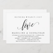 Niets fancy, gewoon liefde Feestje voor een gelukk Kaart (Voorkant / Achterkant)