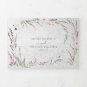 Niets Fancy gewoon Liefde Floral Casual bruiloft Drieluik Uitnodiging (Cover)