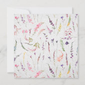 Niets Fancy gewoon Liefde Floral Casual bruiloft Kaart (Achterkant)