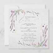 Niets Fancy gewoon Liefde Floral Casual bruiloft Kaart (Voorkant)