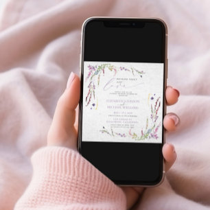 Niets Fancy gewoon Liefde Floral Casual bruiloft Kaart