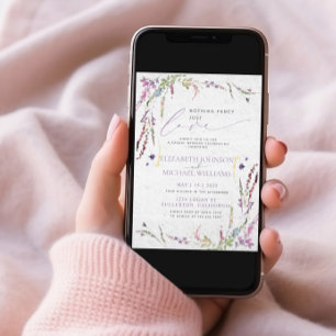 Niets Fancy gewoon Liefde Floral Casual bruiloft Kaart