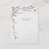 Niets Fancy gewoon Liefde Floral Weddenschap detai Informatiekaartje (Achterkant)