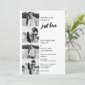 Niets Fancy gewoon Liefde Foto Booth budget Wedden Kaart (Staand voorkant)