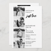 Niets Fancy gewoon Liefde Foto Booth budget Wedden Kaart (Voorkant / Achterkant)