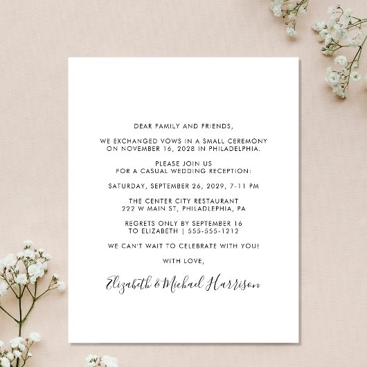 Niets Fancy Gewoon Liefde Foto Bruiloft Receptie