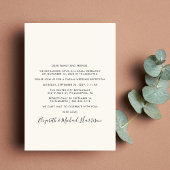 Niets Fancy Gewoon Liefde Foto Bruiloft Receptie Kaart