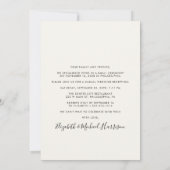 Niets Fancy Gewoon Liefde Foto Bruiloft Receptie Kaart (Achterkant)