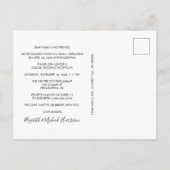 Niets Fancy Gewoon Liefde Foto Bruiloft Receptie Uitnodiging Briefkaart (Achterkant)