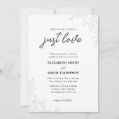 Niets Fancy Gewoon Liefde Foto Verlaat Bruiloft Kaart (Voorkant)