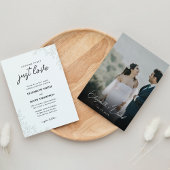 Niets Fancy Gewoon Liefde Foto Verlaat Bruiloft Kaart