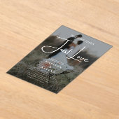 Niets Fancy gewoon Liefde Foto Weddenschap Acryl Uitnodigingen (Laagn)