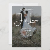 Niets Fancy gewoon Liefde Foto Weddenschap Kaart (Voorkant)