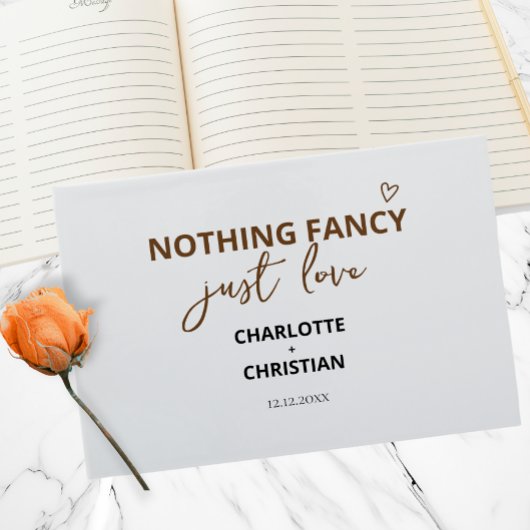 Niets Fancy gewoon liefde Gastenboek