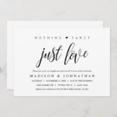 Niets Fancy, gewoon liefde gelukkig ooit na de bru Kaart (Voorkant / Achterkant)