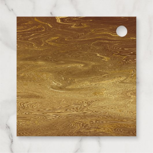 Niets Fancy gewoon liefde | Gold Heart Micro Weddi Bedankjes Labels (Achterkant)