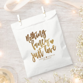 Niets Fancy gewoon liefde | Gold Heart Micro Weddi Bedankzakje