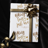 Niets Fancy gewoon liefde | Gold Heart Micro Weddi Cadeaupapier