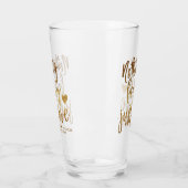 Niets Fancy gewoon liefde | Gold Heart Micro Weddi Glas (Links)