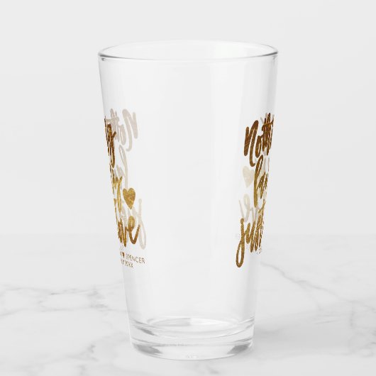 Niets Fancy gewoon liefde | Gold Heart Micro Weddi Glas (Links)