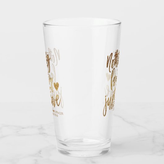 Niets Fancy gewoon liefde | Gold Heart Micro Weddi Glas (Rechts)
