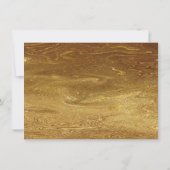 Niets Fancy gewoon liefde | Gold Heart Micro Weddi Kaart (Achterkant)