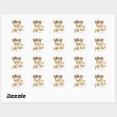 Niets Fancy gewoon liefde | Gold Heart Micro Weddi Ronde Sticker (Vel)