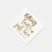Niets Fancy gewoon liefde | Gold Heart Micro Weddi Servet (Hoek)