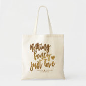 Niets Fancy gewoon liefde | Gold Heart Micro Weddi Tote Bag (Voorkant)
