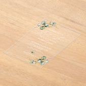 Niets Fancy gewoon Liefde Greenery Wedding Acryl Uitnodigingen (Laagn)