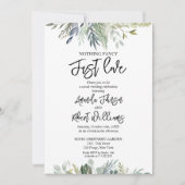 Niets Fancy gewoon Liefde Greenery Wedding Kaart (Voorkant)
