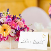 Niets Fancy Gewoon Liefde Groovy 70s Retro Bruilof Plaatskaartje