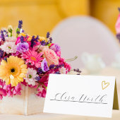 Niets Fancy Gewoon Liefde Groovy 70s Retro Bruilof Plaatskaartje